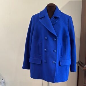 Brand New Wool Pea Coat from Talbots made in Italy with Metal Sailor Buttons